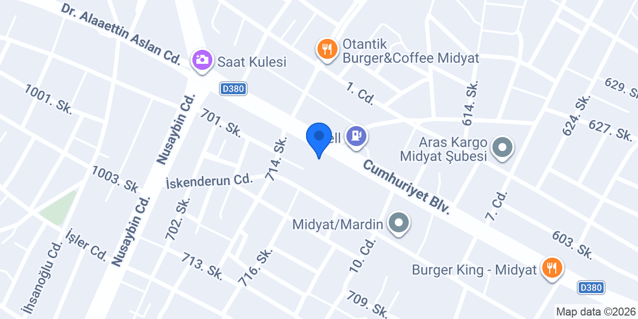 Harikalar Avm Midyat konumu
