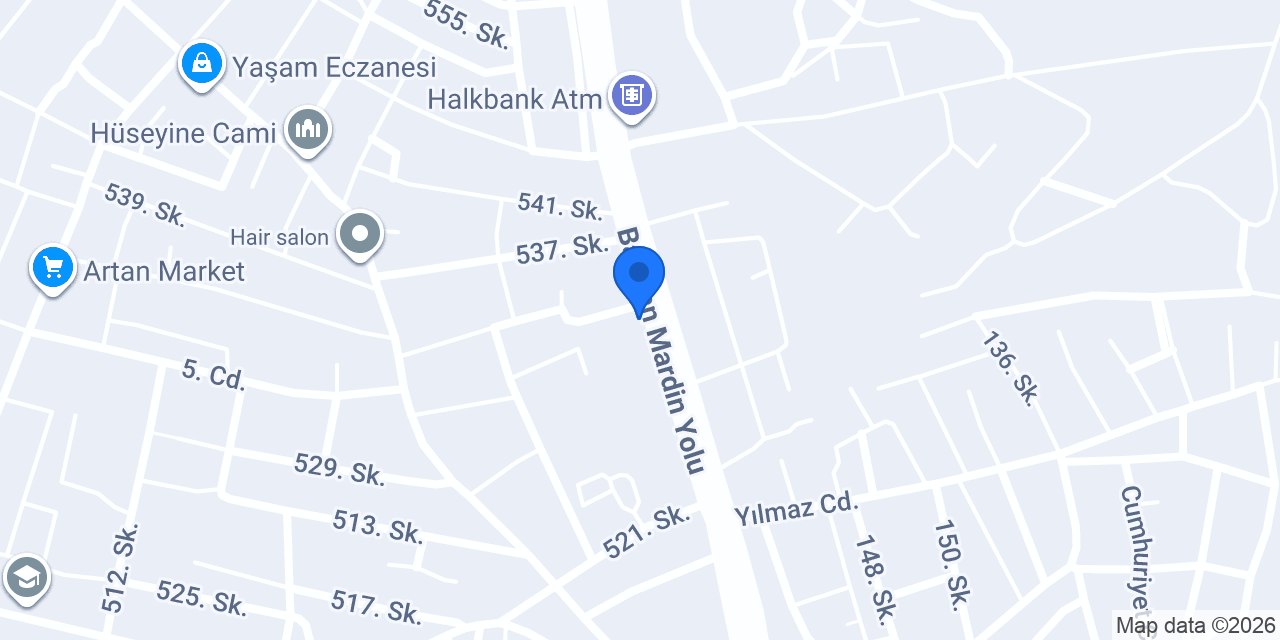 Hamitoğlu mobilya midyat konumu