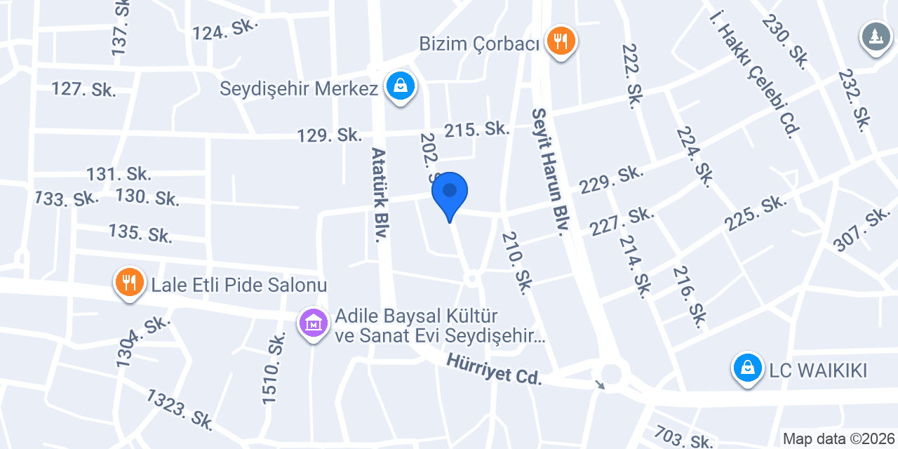 Sakallıoğlu Mobilya konumu