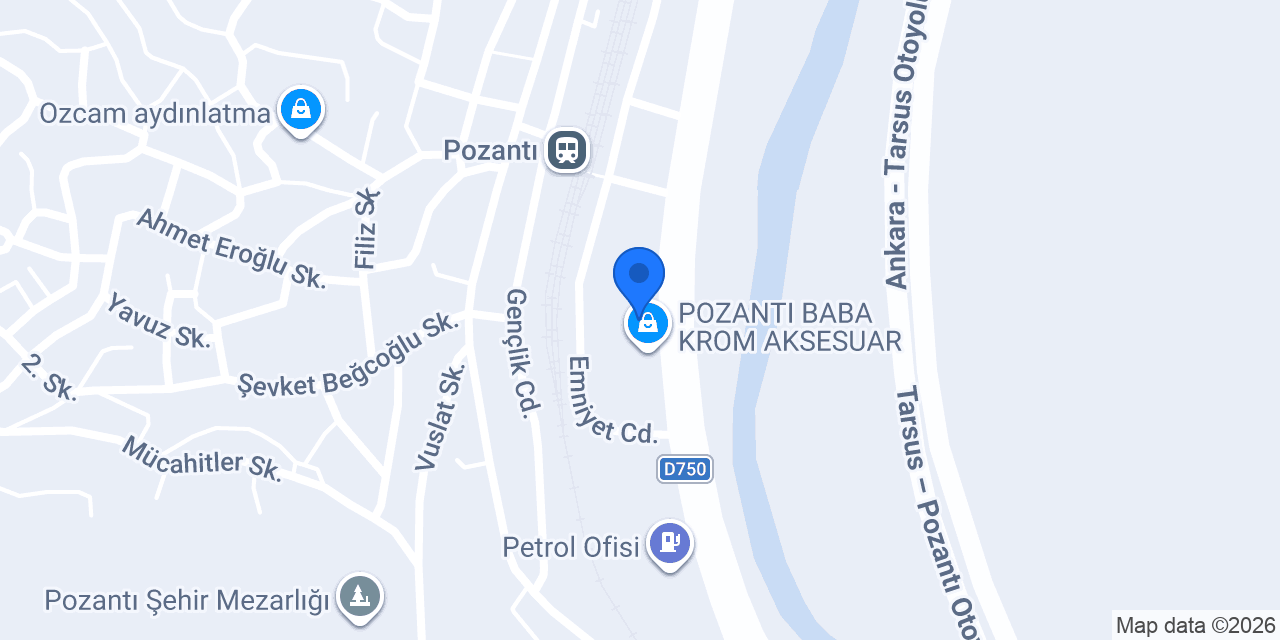 Pozantı DK Lastik konumu