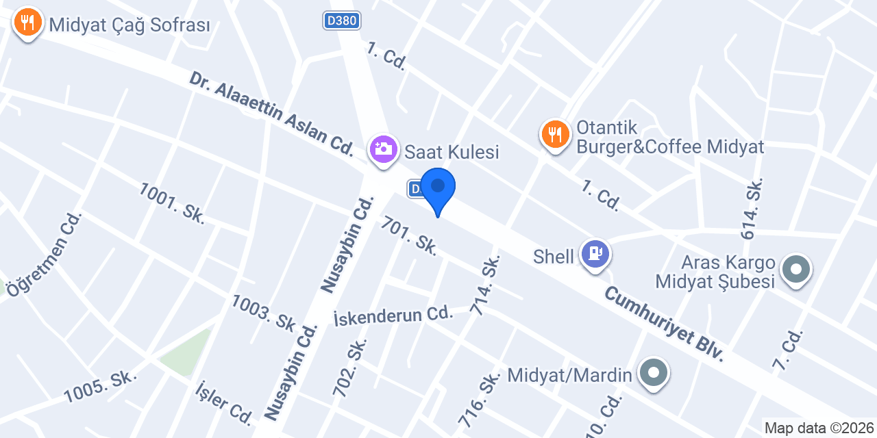Öz ak kafe Midyat Atomcu konumu