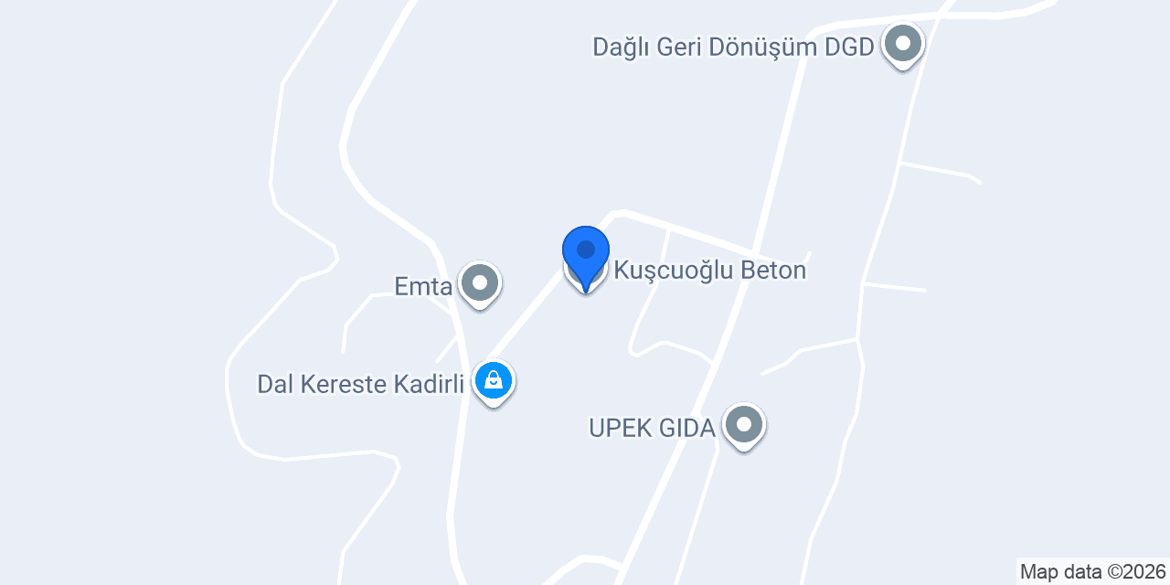 Kuşcuoğlu Beton konumu