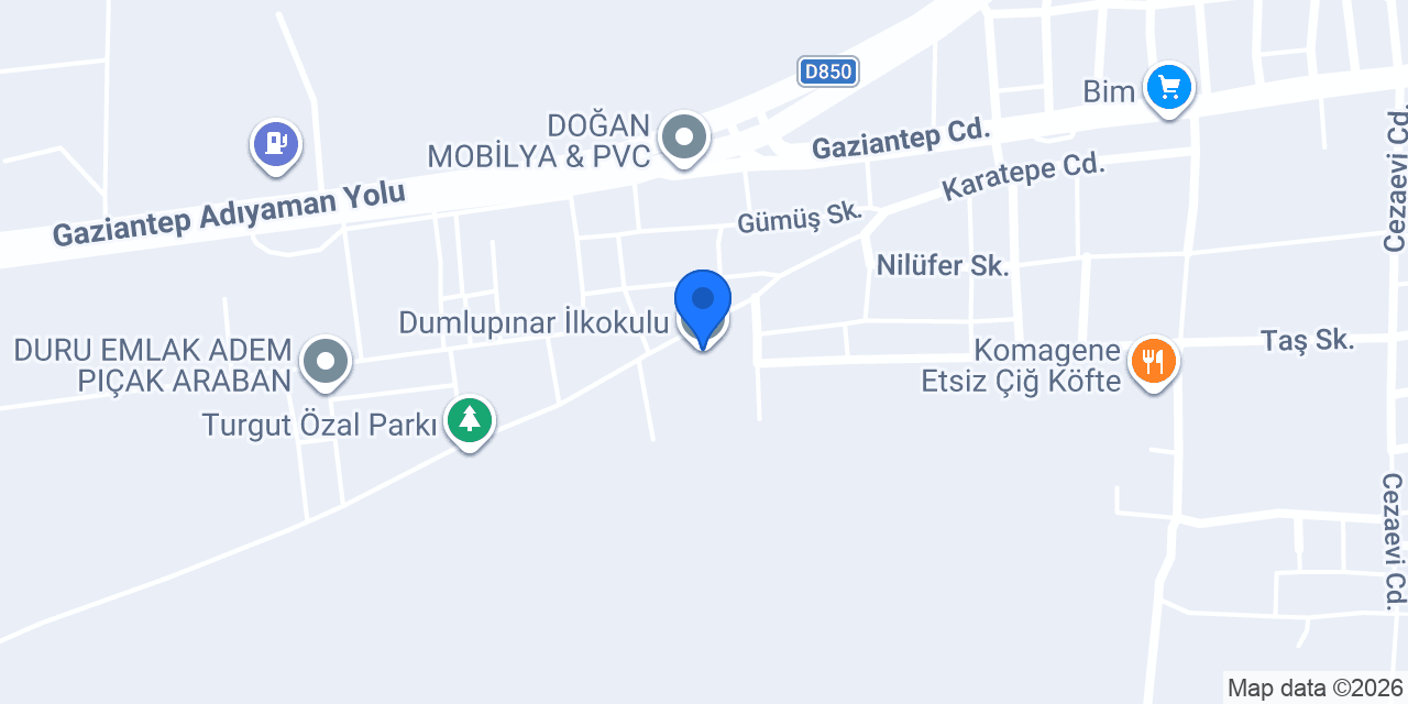Dumlupınar İlkokulu konumu