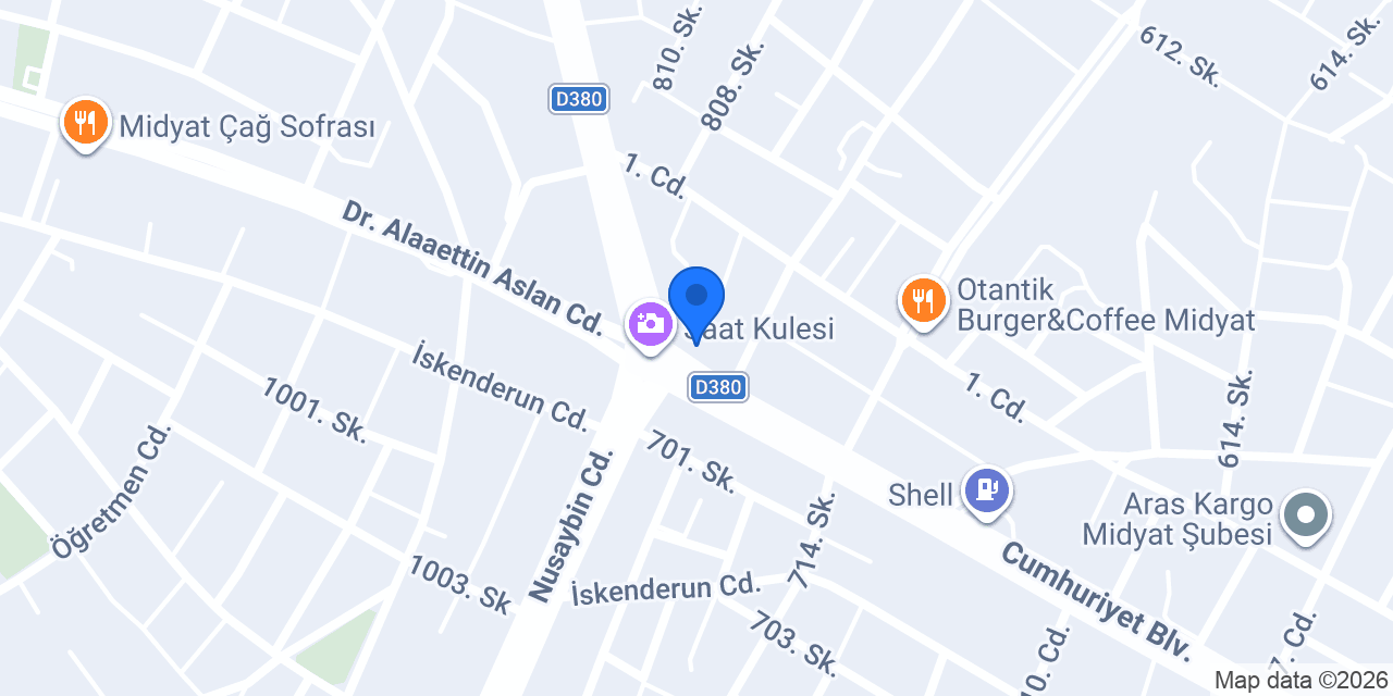 VakıfBank Midyat Şubesi konumu