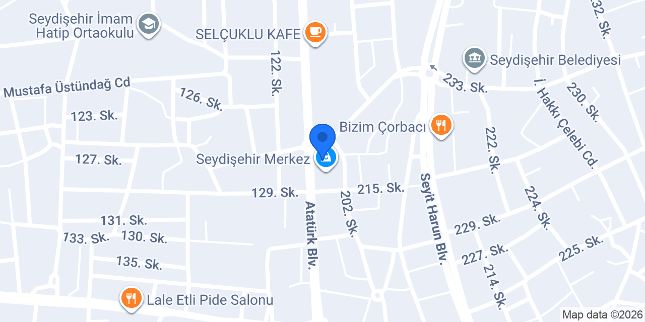 Köfteci Ahmet Seydişehir konumu