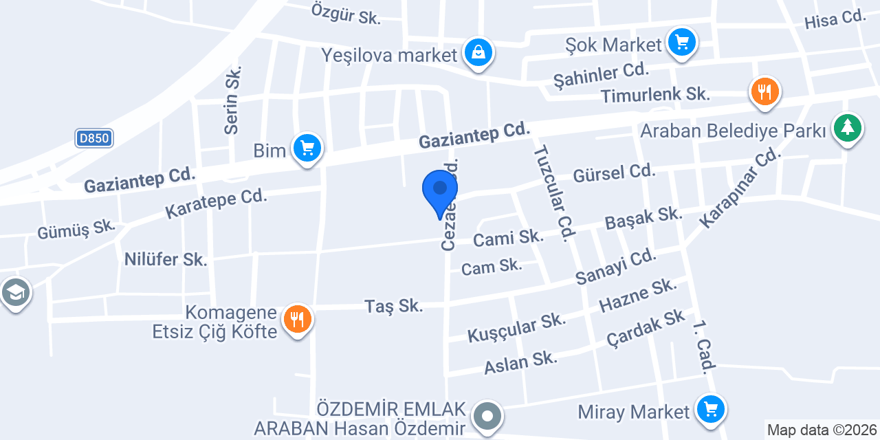 Cennet Çiçekçilik konumu