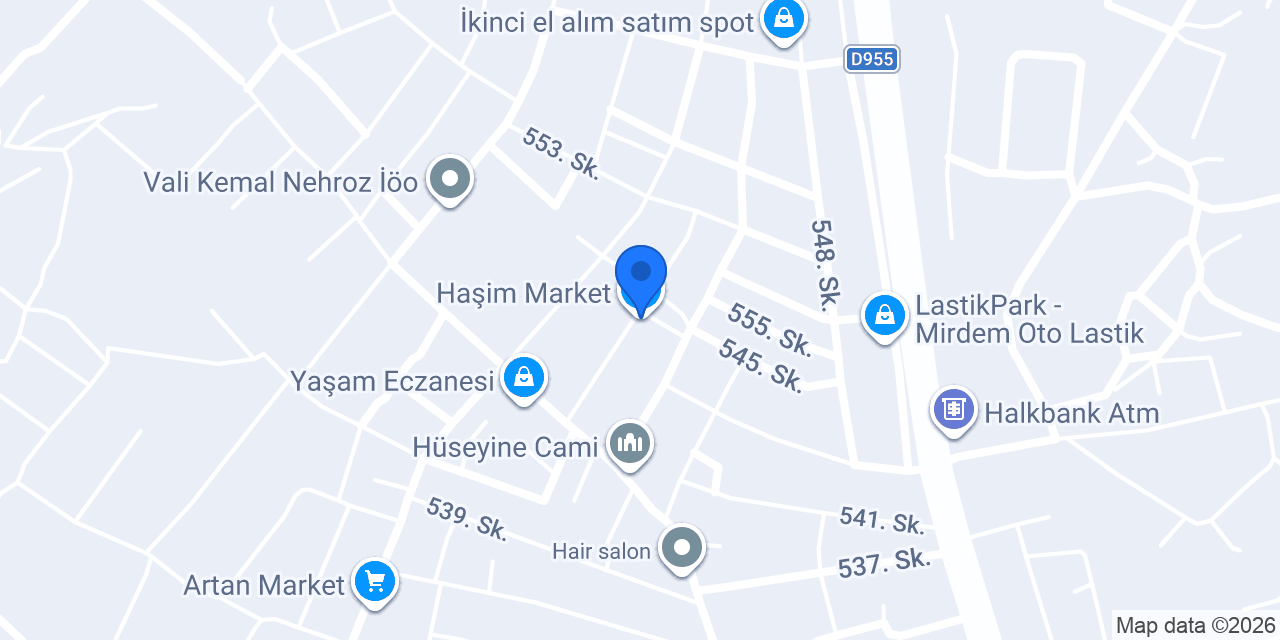 Haşim Market konumu