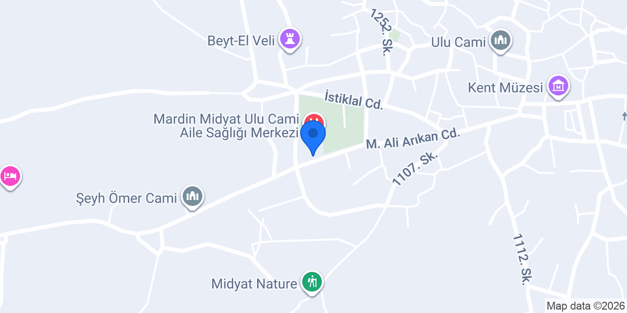 Midyat 3 Nolu Aile Sağlık Mrk. konumu