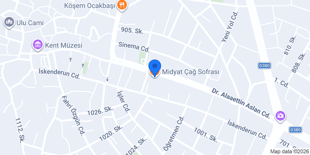 Midyat Çağ Sofrası konumu