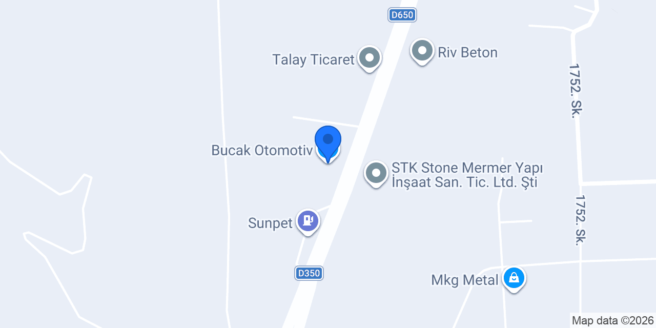 Bucak Otomotiv konumu