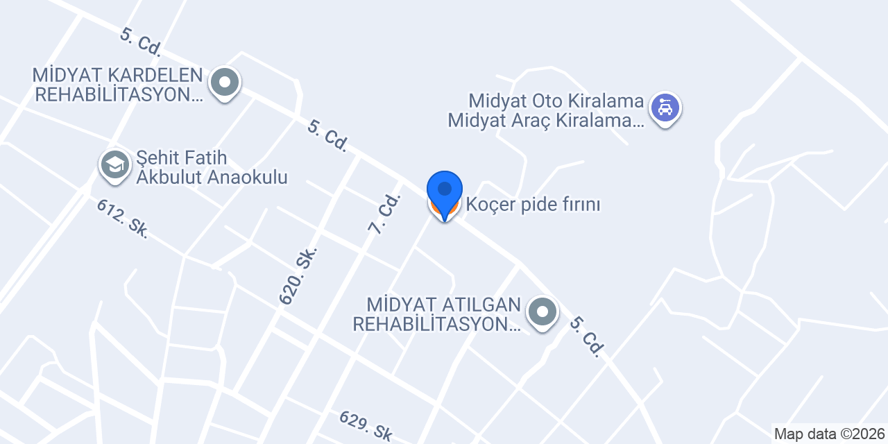 Koçer pide fırını konumu