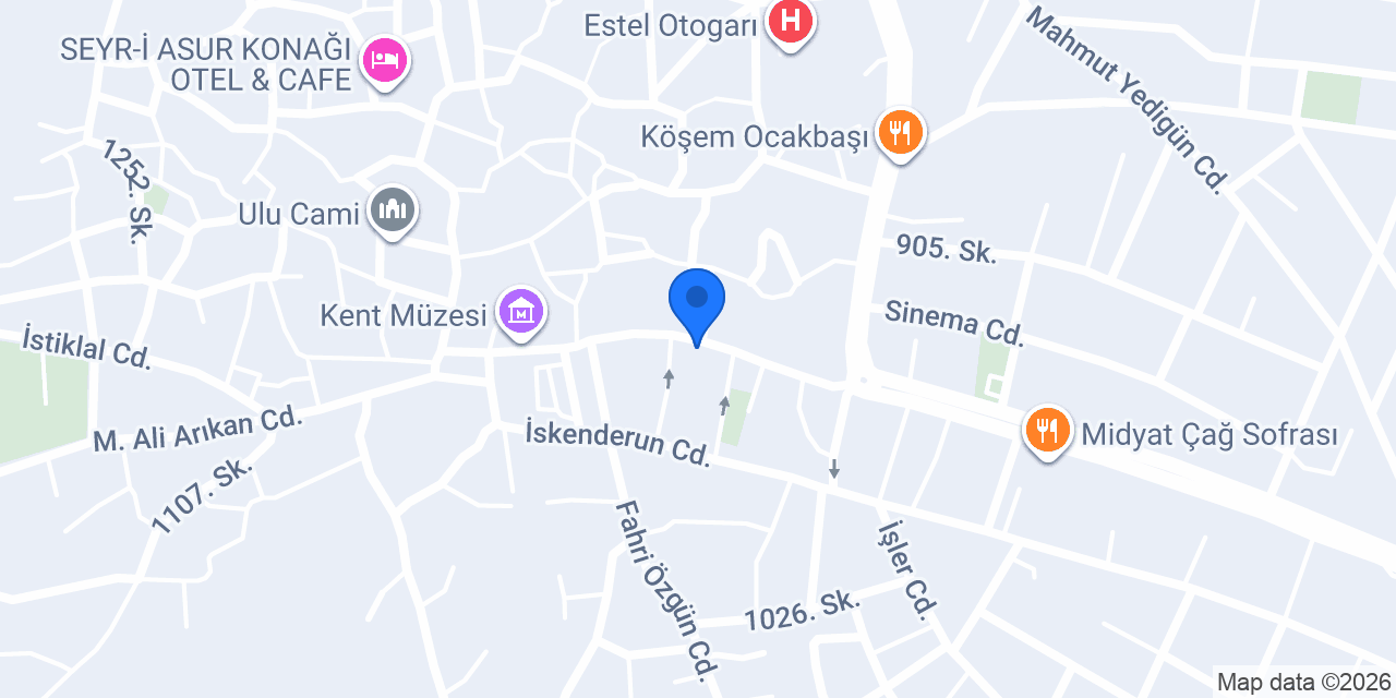 Midyat VİP turizm konumu