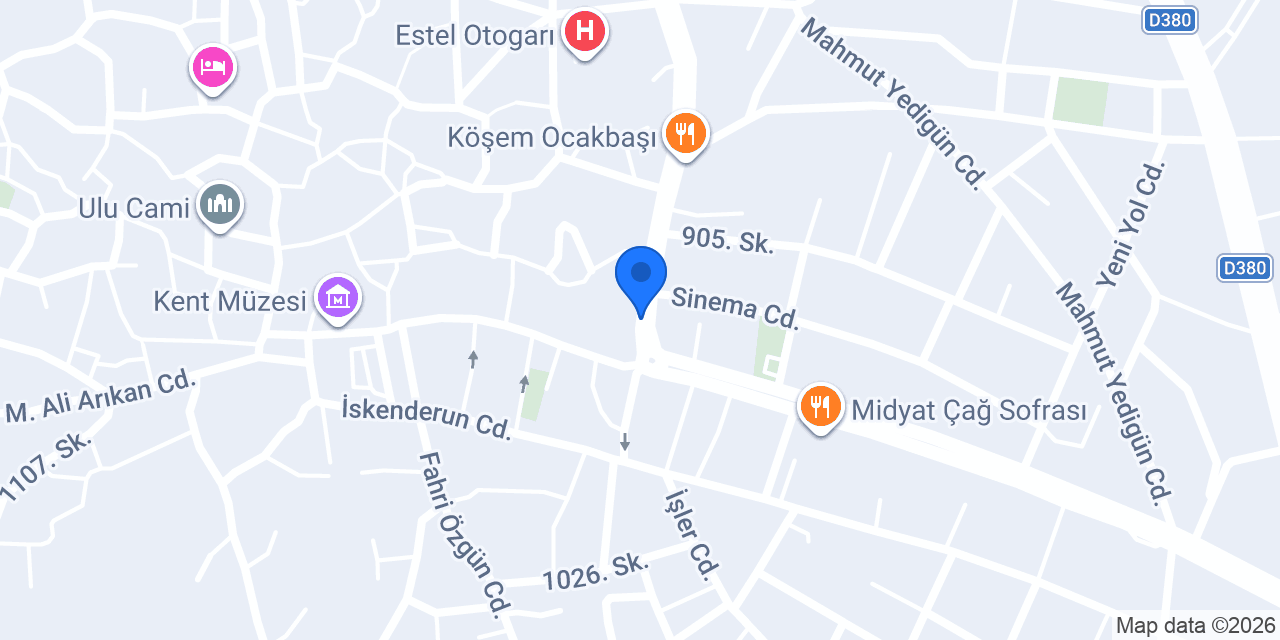 Midyat Estel Taksi konumu