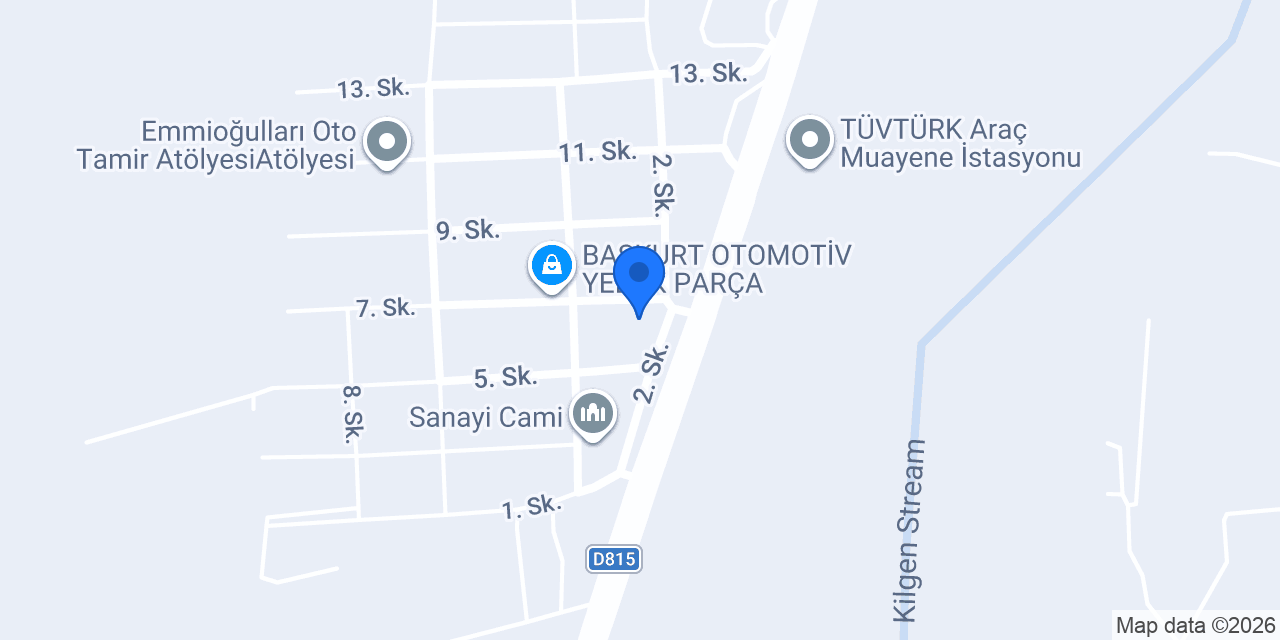 Özbey Oto konumu