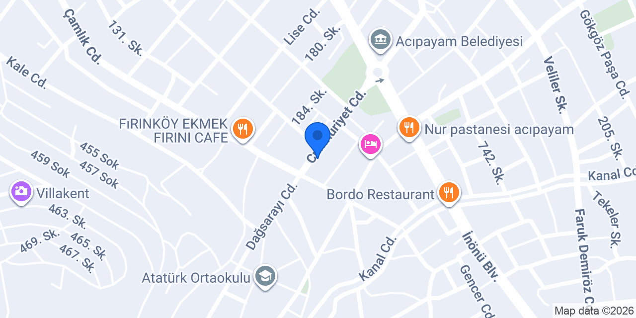 Aras Kargo Acıpayam Şubesi konumu