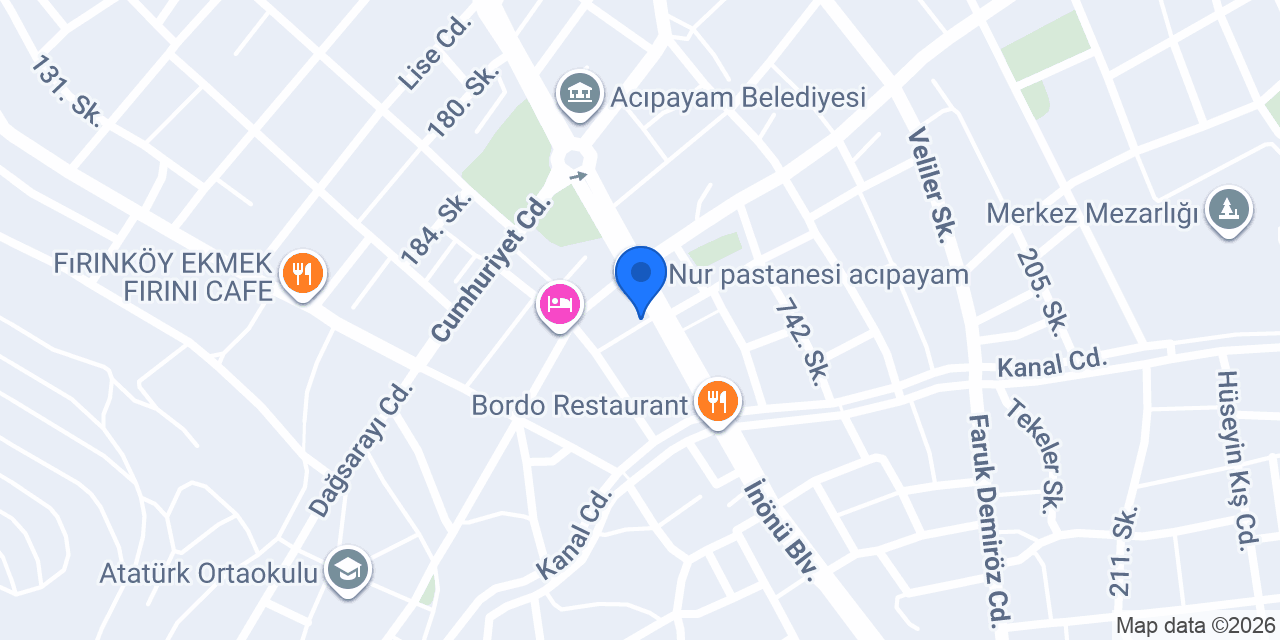 Yapı Kredi Bankası - Acıpayam Şubesi konumu
