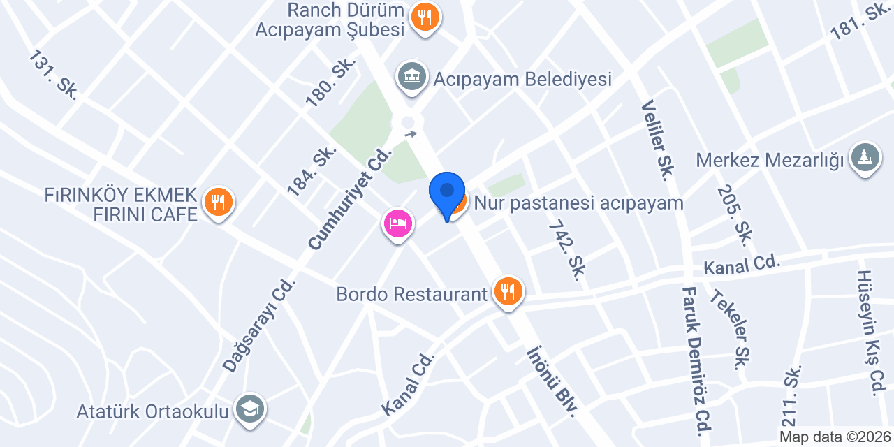 Teras Cafe Acipayam konumu