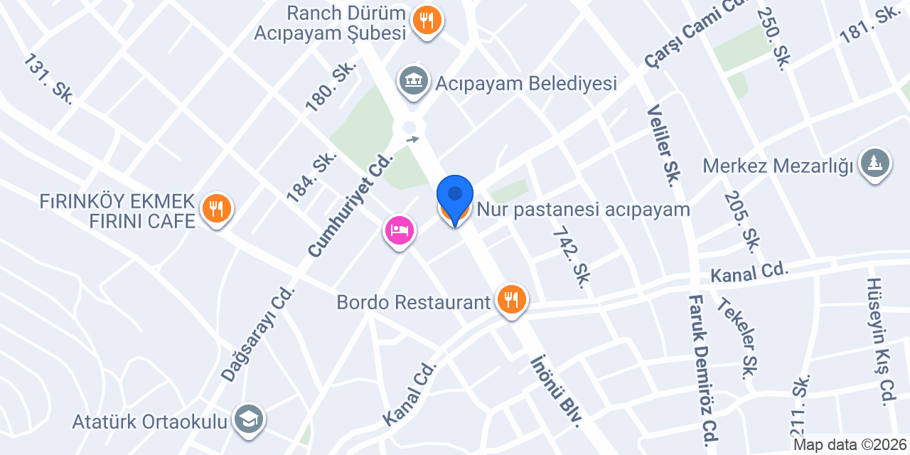 Nur pastanesi acıpayam konumu