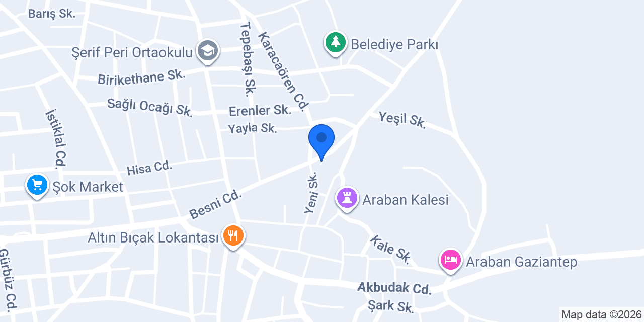 Türkoğlu Unlu Mamülleri konumu