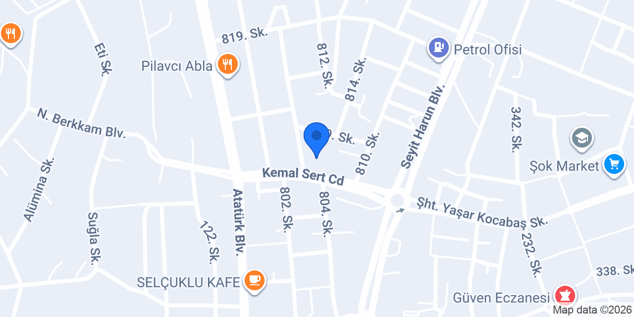 Dündarlar Halı Mobilya konumu