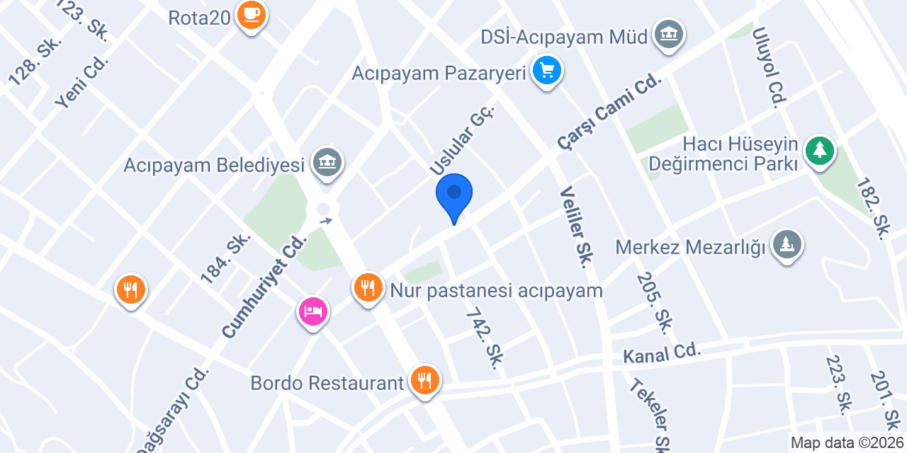 Özbek Mantı konumu