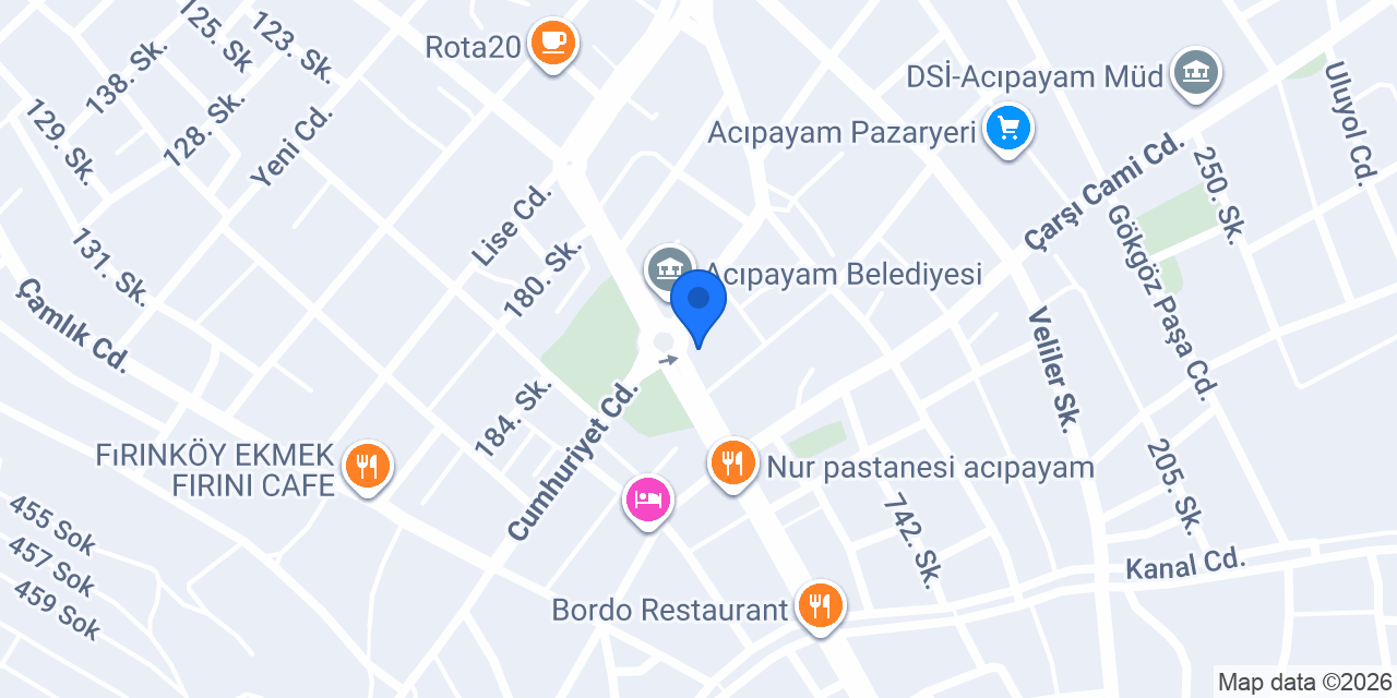 Levent Börek Acıpayam konumu