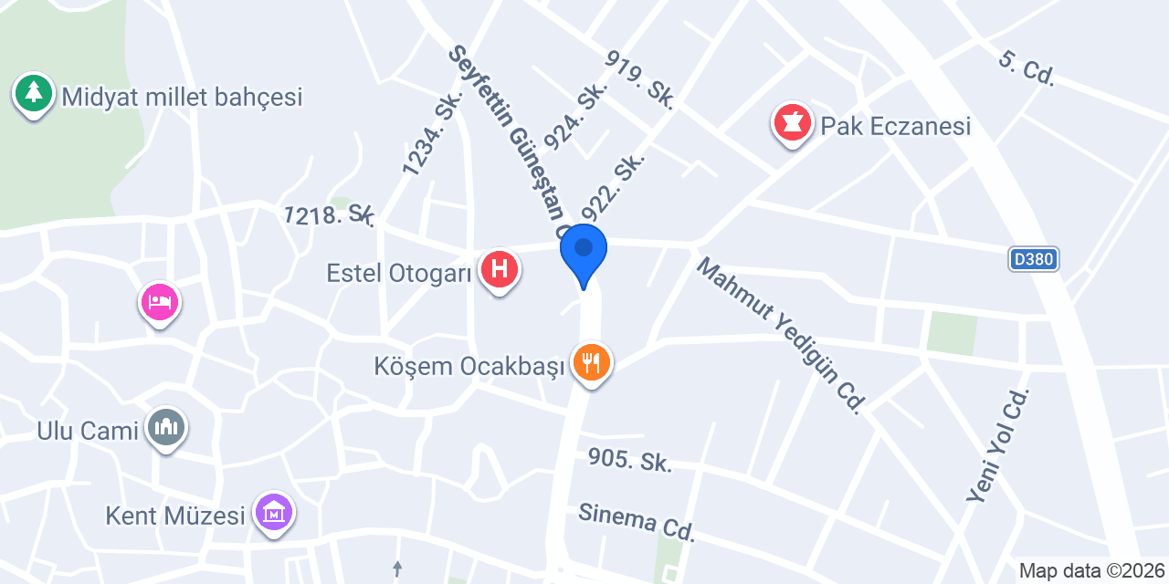 Otel Demirdağ konumu