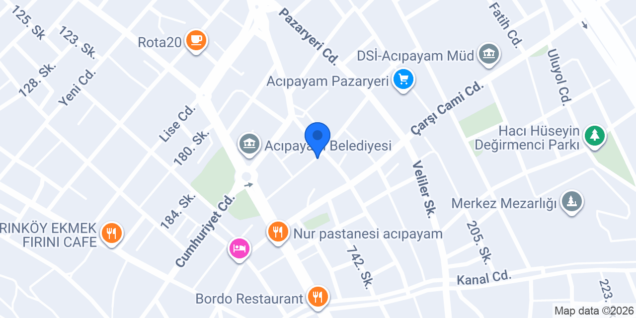 Avşar çay tost salonu konumu
