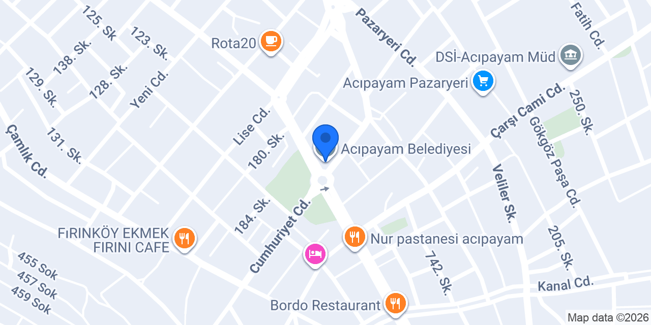 Acıpayam Belediyesi konumu