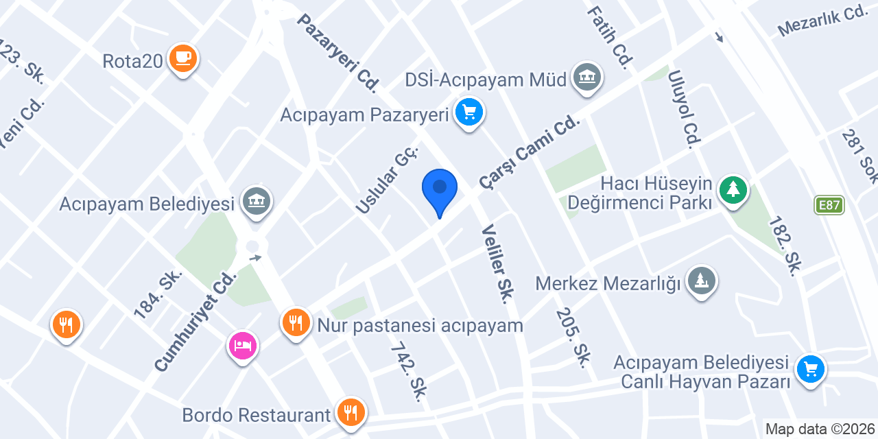 Salıncak Cafe konumu