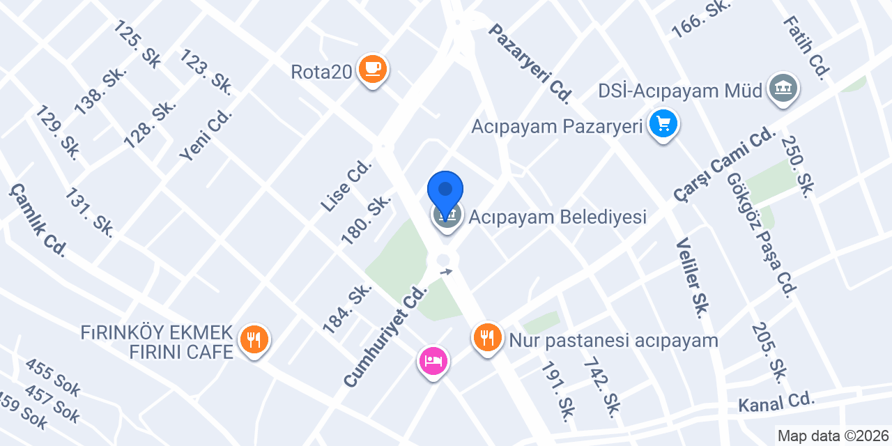 PTT Acıpayam Müdürlüğü konumu