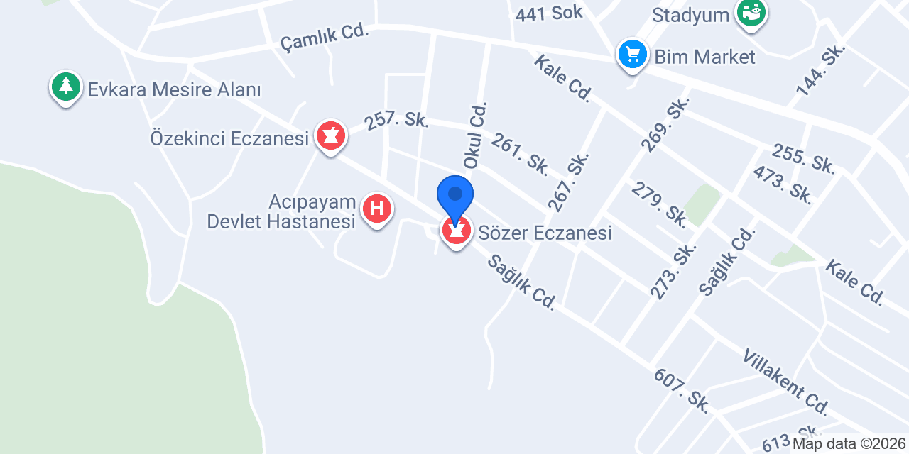 Oymak Eczanesi konumu