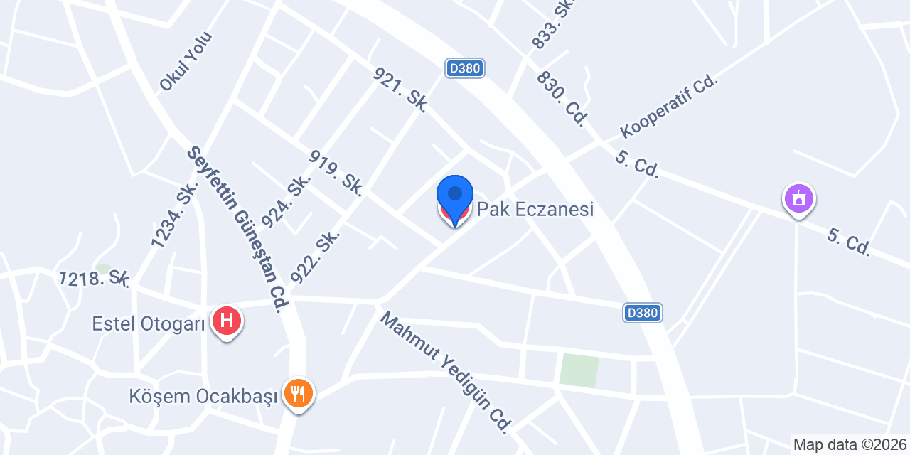 Pak Eczanesi konumu