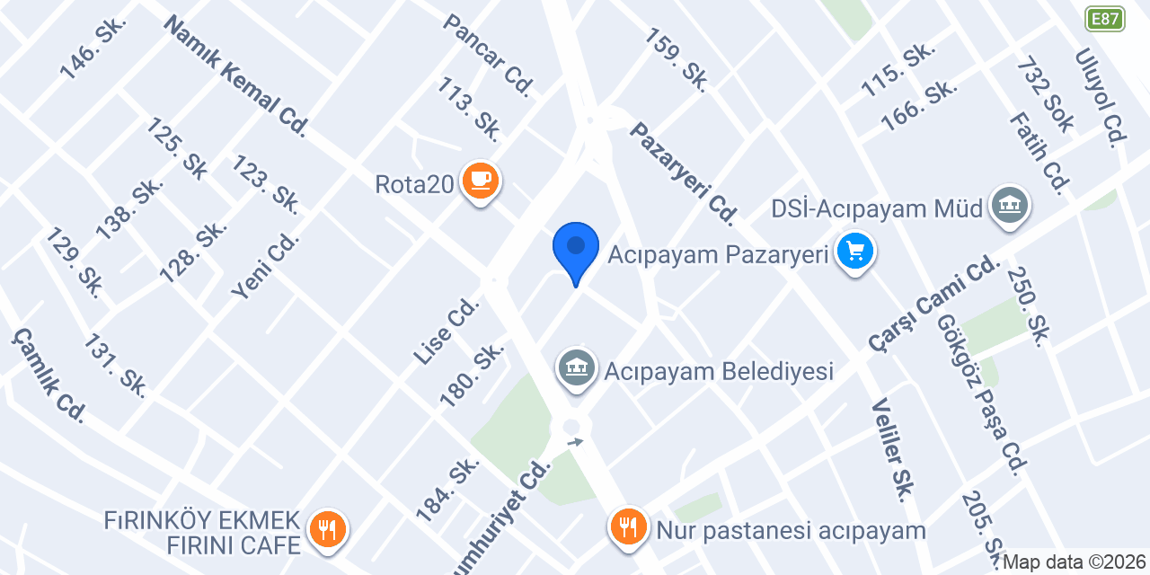 Akın Pide Salonu Acıpayam konumu