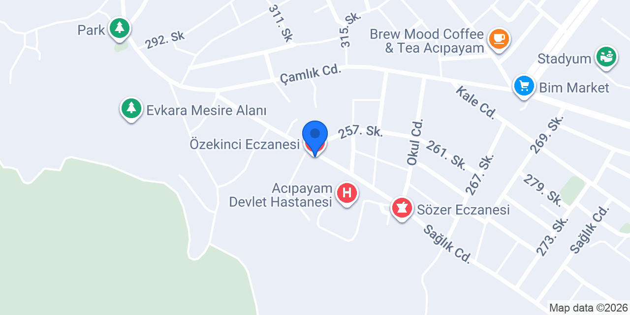 Özekinci Eczanesi konumu
