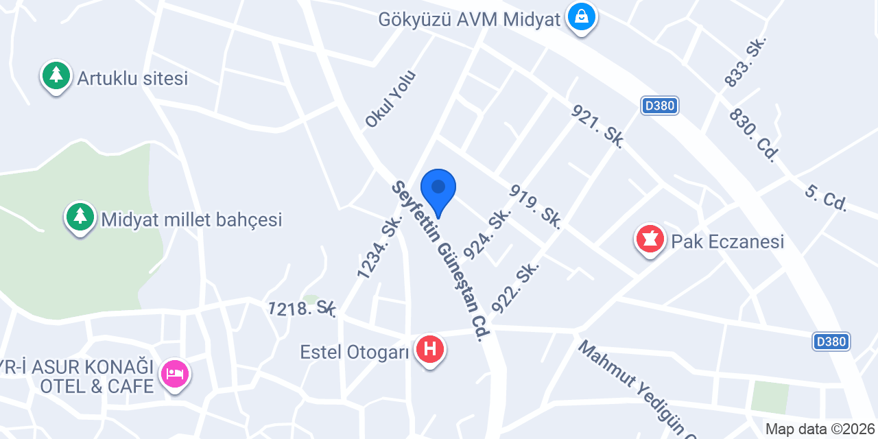 Vefa Elektrik Midyat konumu