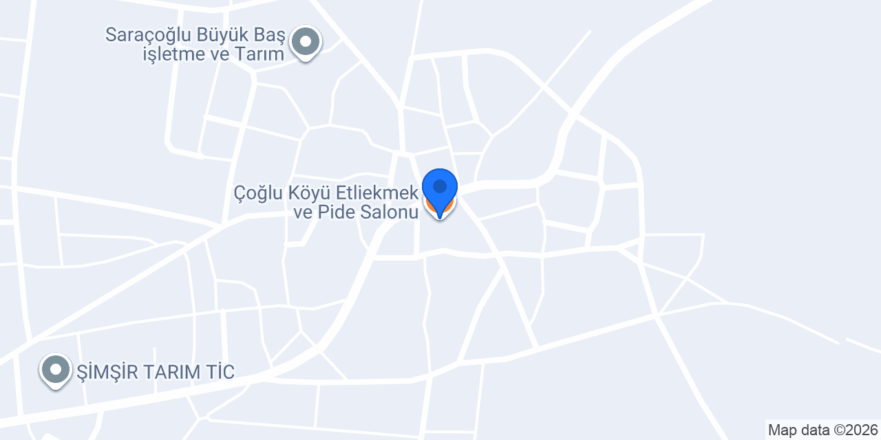 Çoğlu Köyü Etliekmek ve Pide Salonu konumu