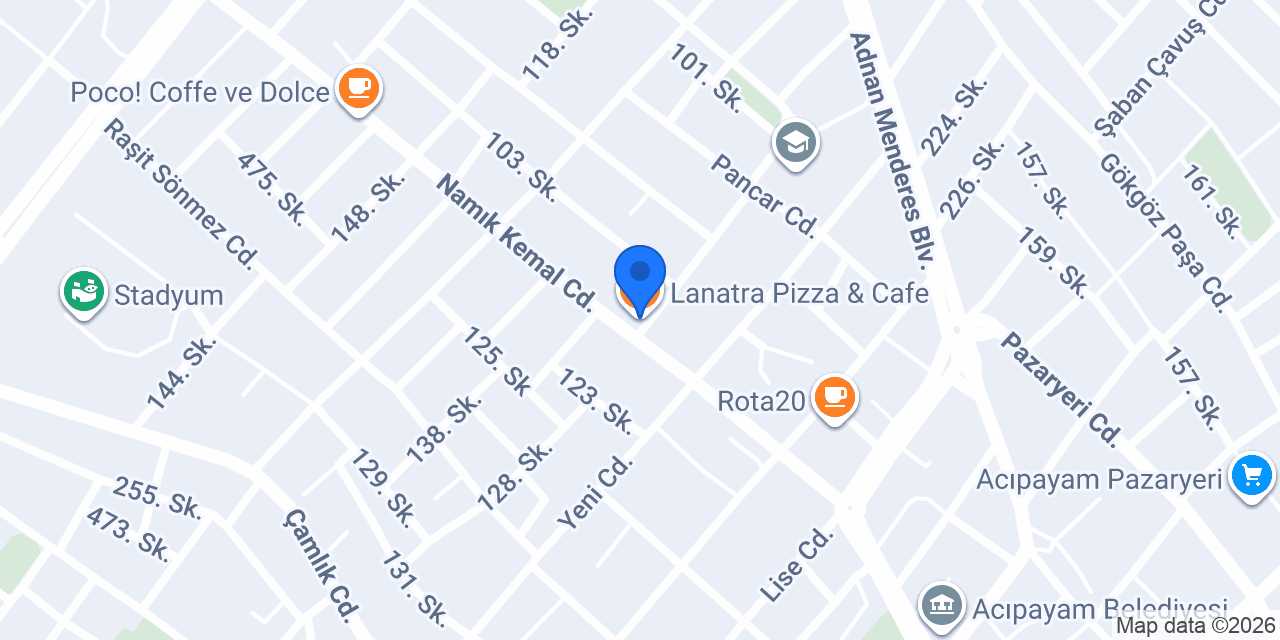 Lanatra Pizza & Cafe konumu