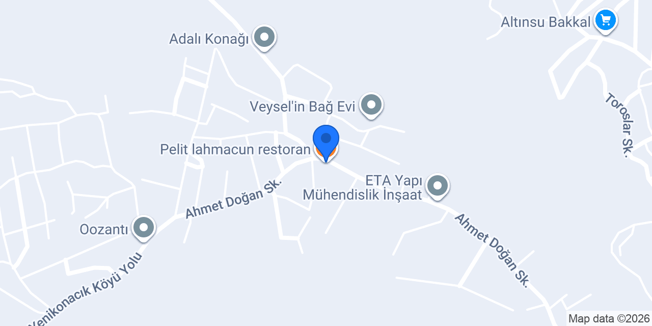 Pelit lahmacun restoran konumu
