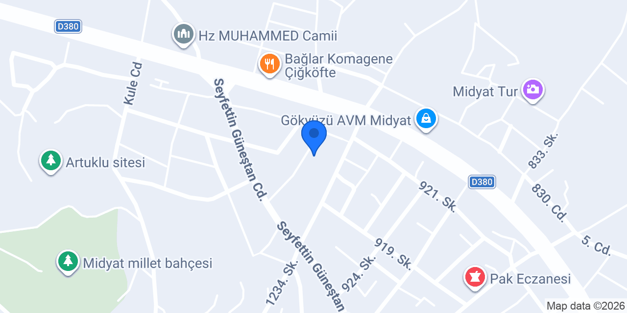 Midyat Fen Lisesi konumu