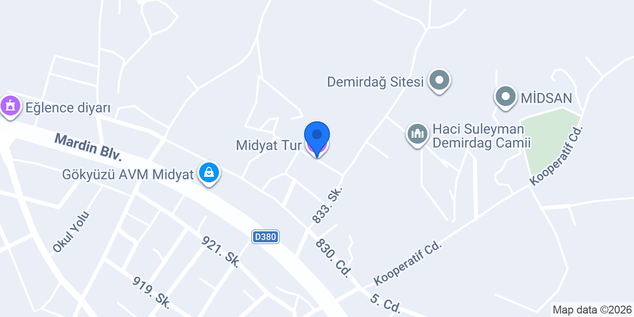 Midyat Tur konumu