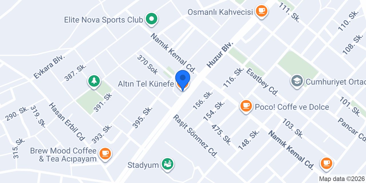 Altın Tel Künefe konumu