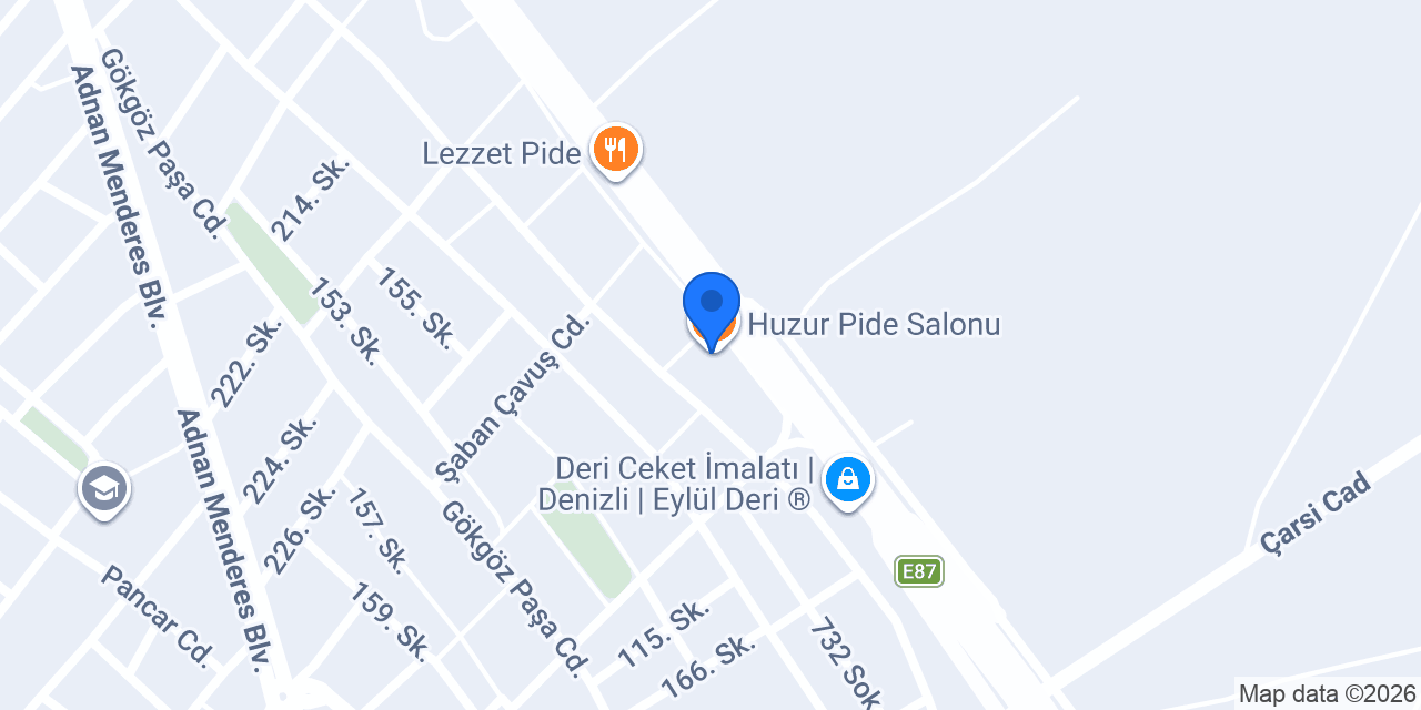Huzur Pide Salonu konumu