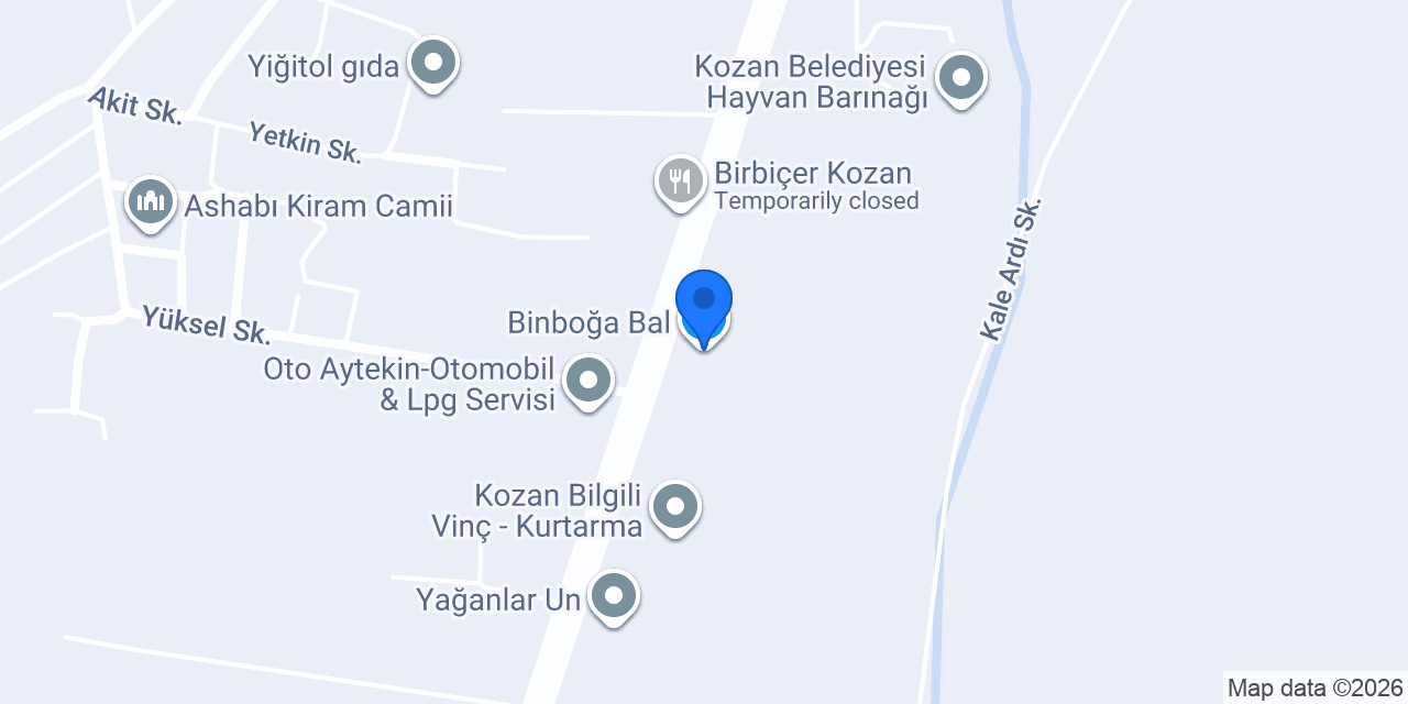 Binboğa Bal konumu
