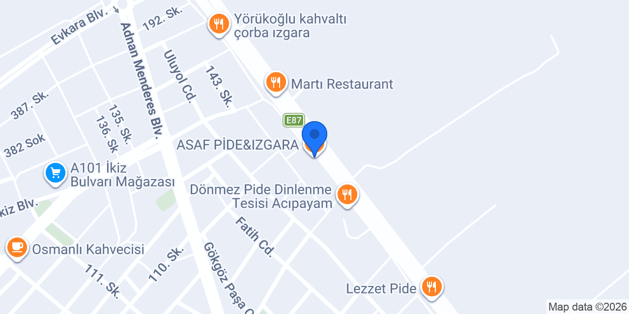 ASAF PİDE&IZGARA konumu