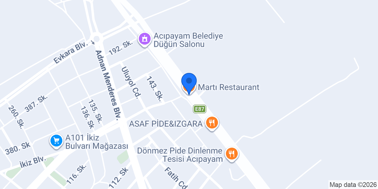 Martı Restaurant konumu