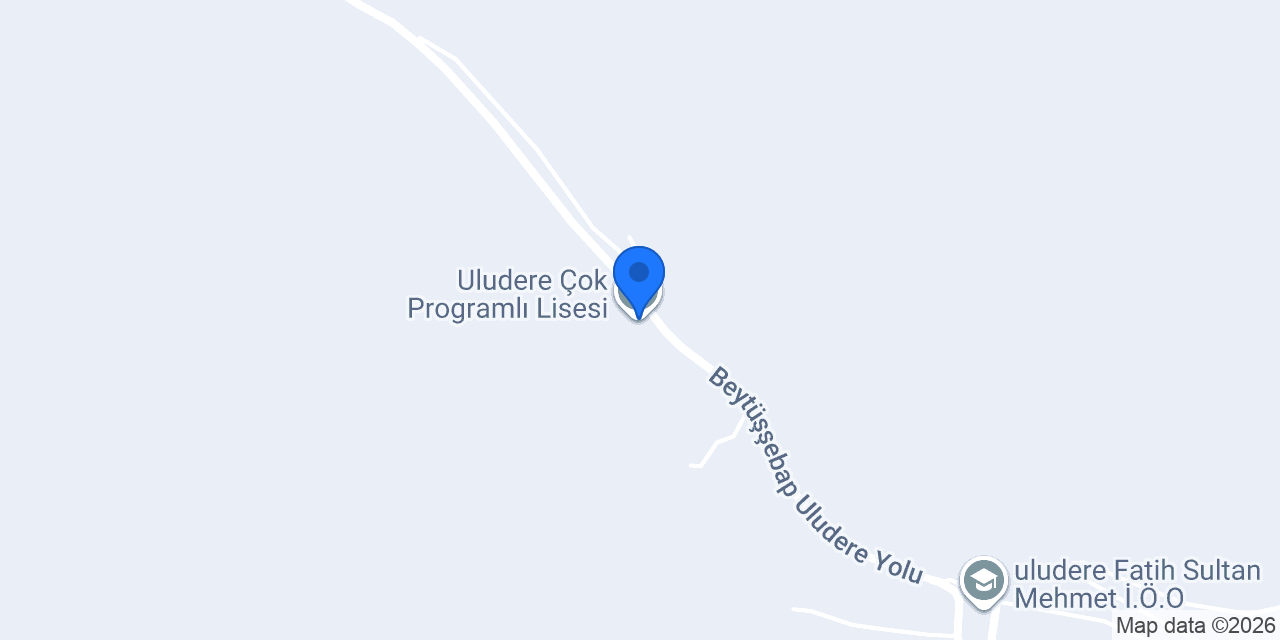 Uludere Çok Programlı Lisesi konumu