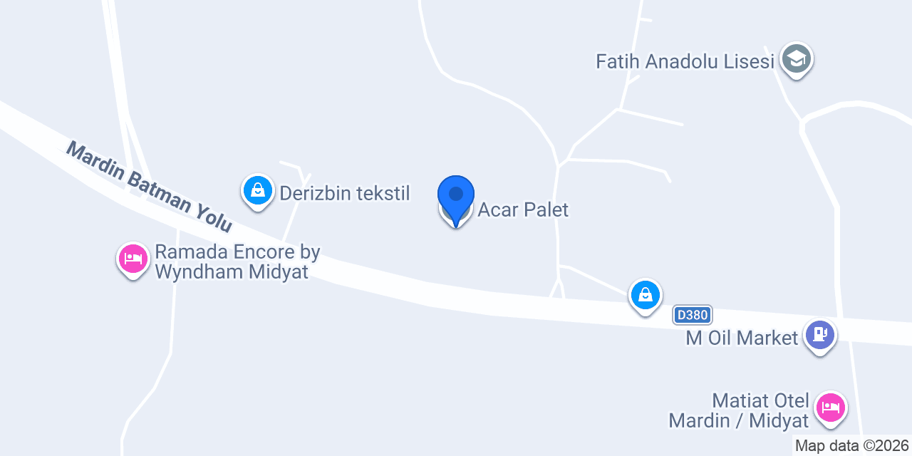 Acar Palet konumu