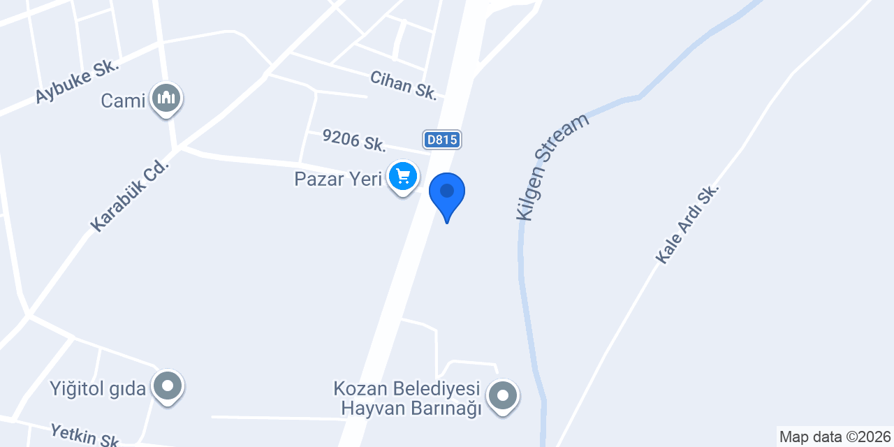 Kozan Sebze Hali konumu