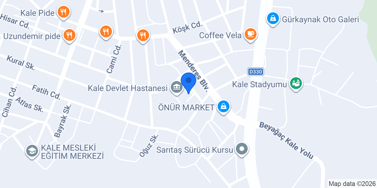 Kale Toplum Sağlığı Merkezi konumu